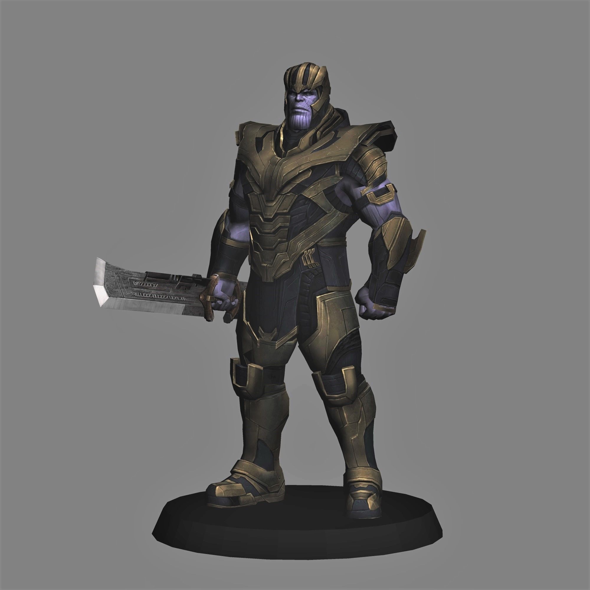 Thanos Avengers Endgame LOW POLY  3D print model_6