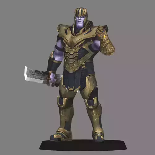 Thanos Avengers Endgame LOW POLY  3D print model