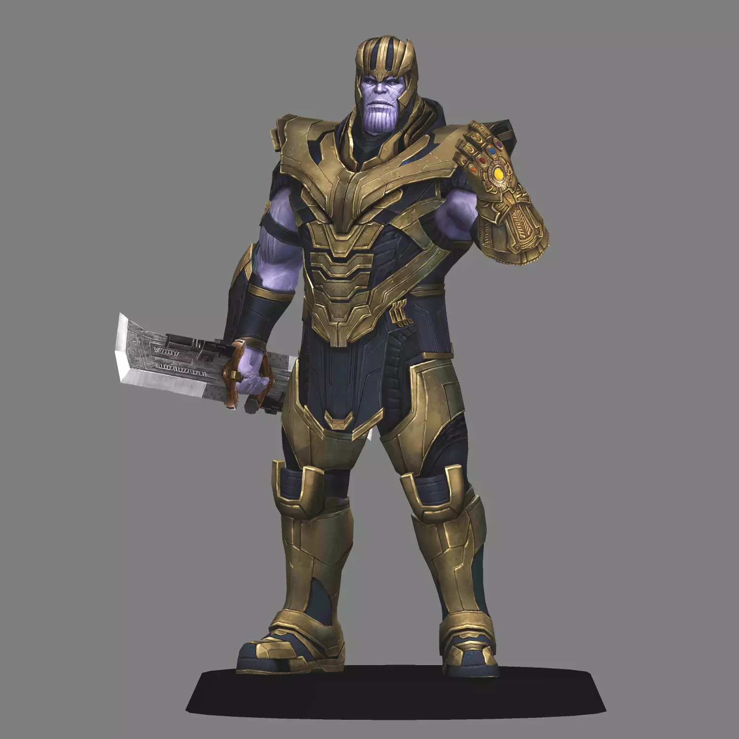 Thanos Avengers Endgame LOW POLY  3D print model_0