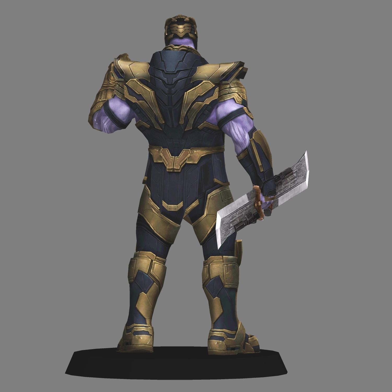 Thanos Avengers Endgame LOW POLY  3D print model_3