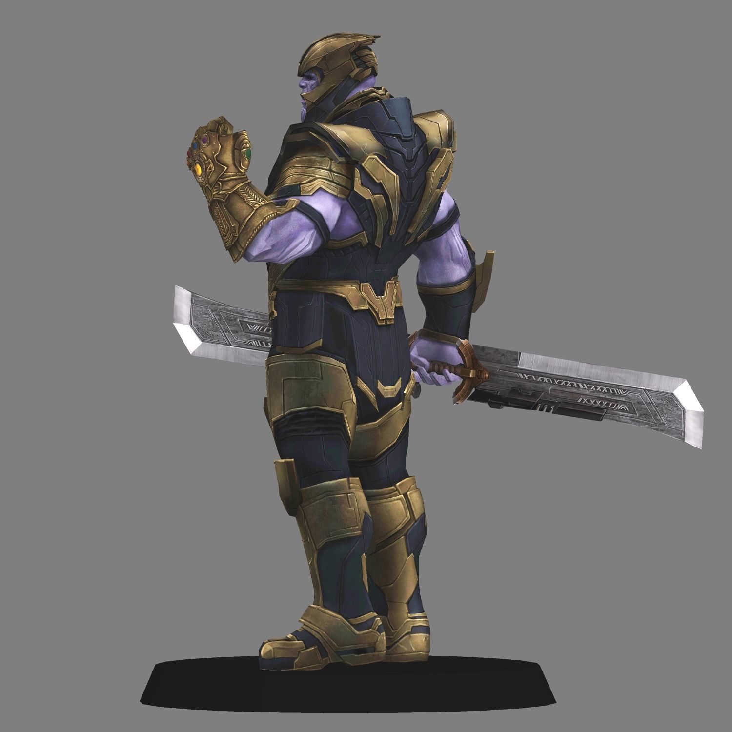 Thanos Avengers Endgame LOW POLY  3D print model_2