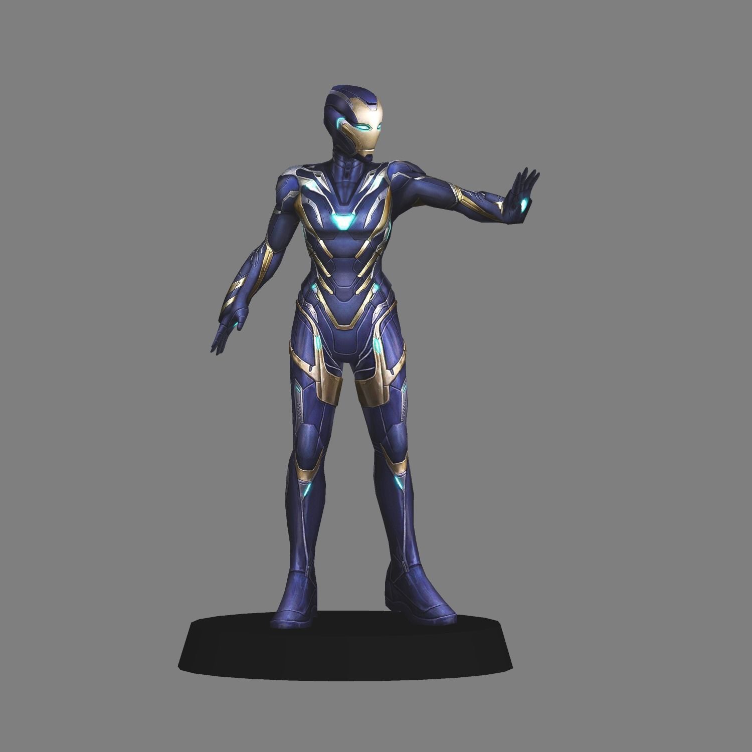 Rescue Avengers Endgame LOW POLY 3D print model_5