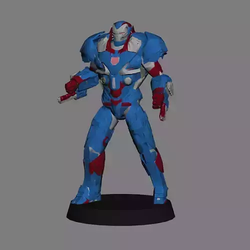 Ironpatriot Avengers Endgame LOW POLY 