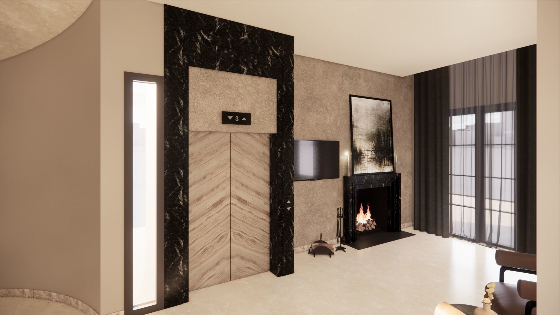 Villa Interior Design 3D model_2