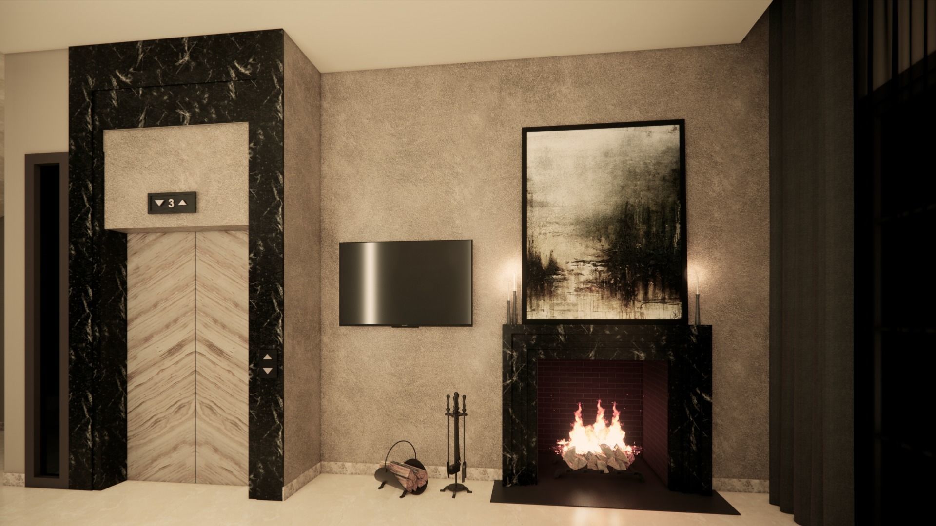 Villa Interior Design 3D model_3