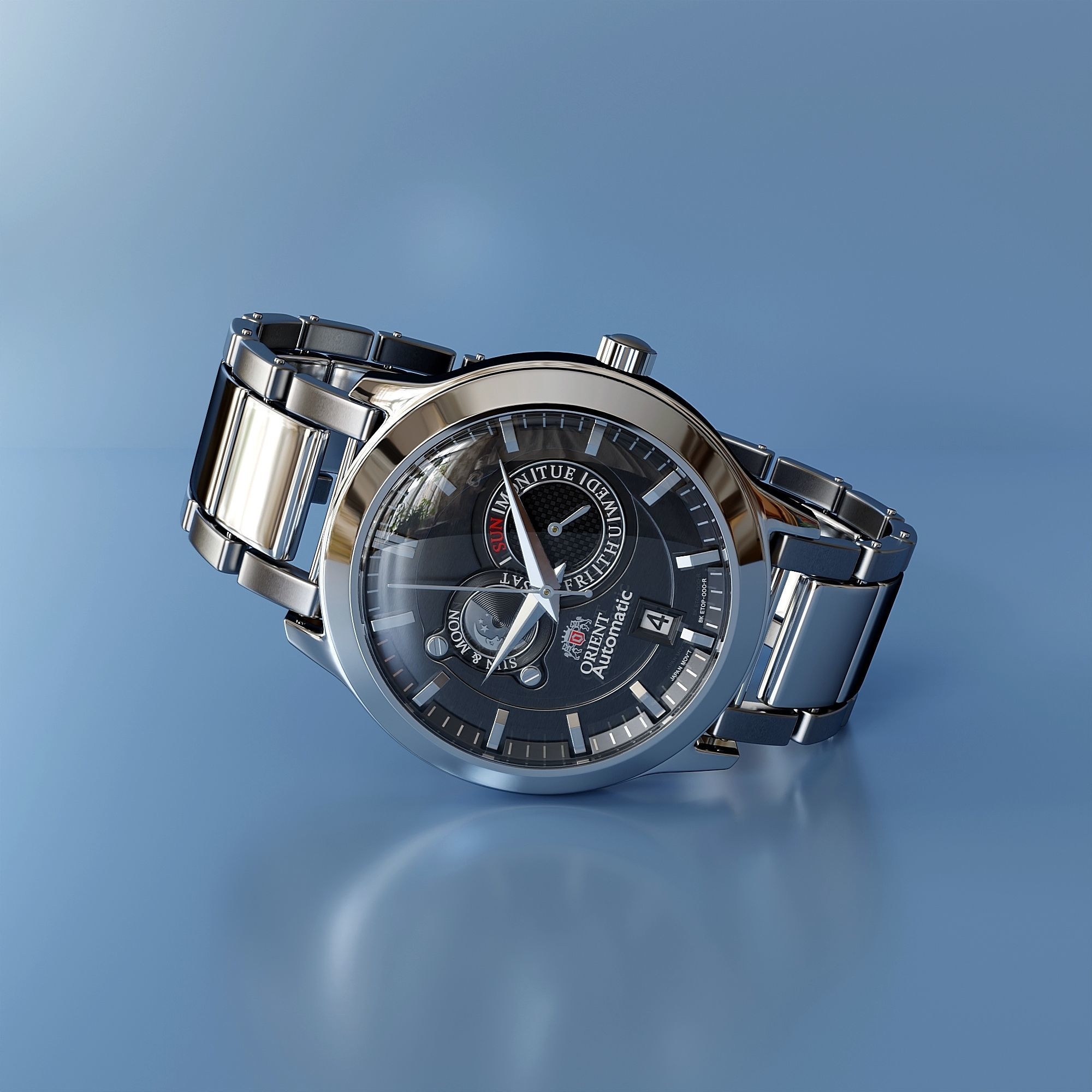 Wrist watch brand Orient 3D model CGTrader