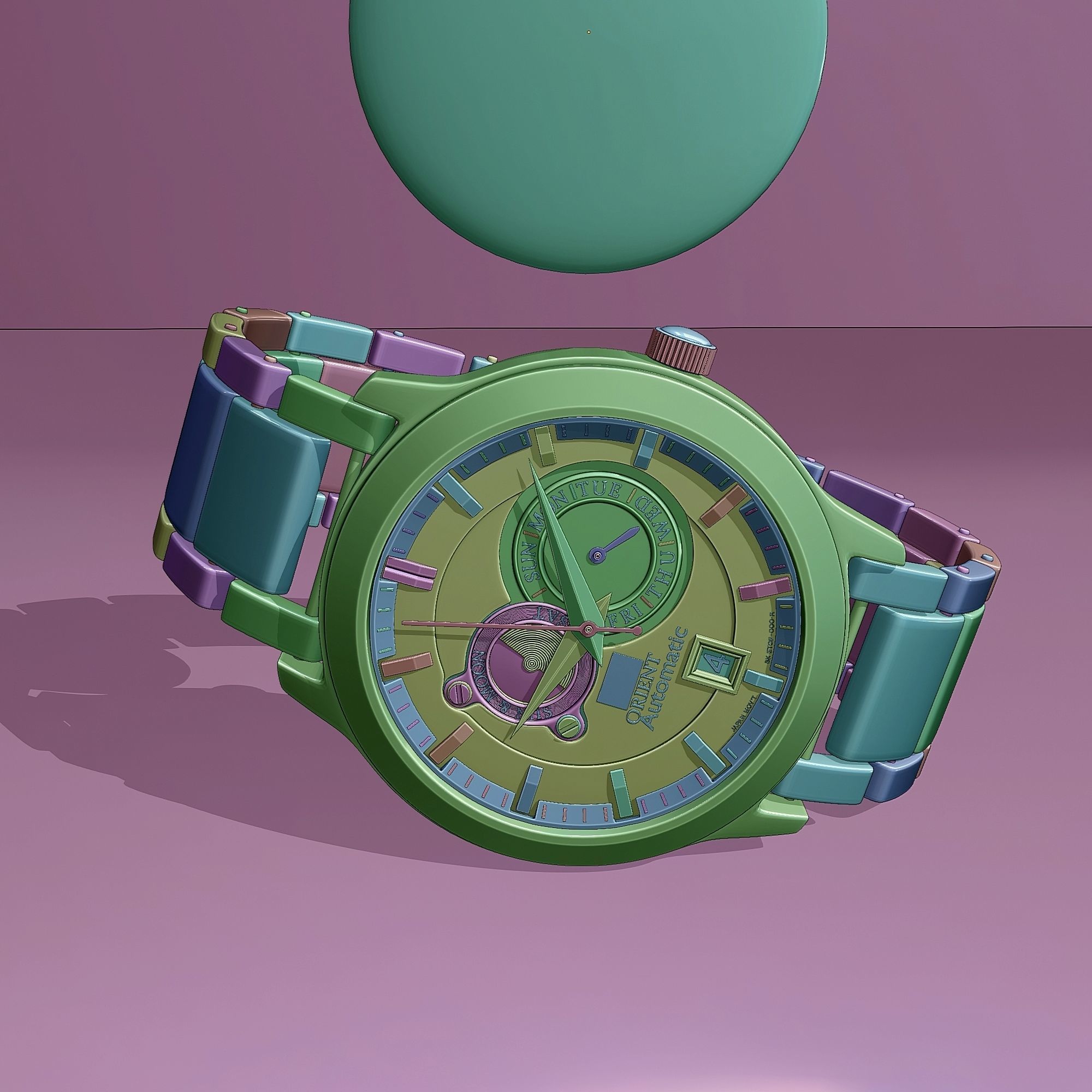 Wrist watch brand Orient 3D model CGTrader