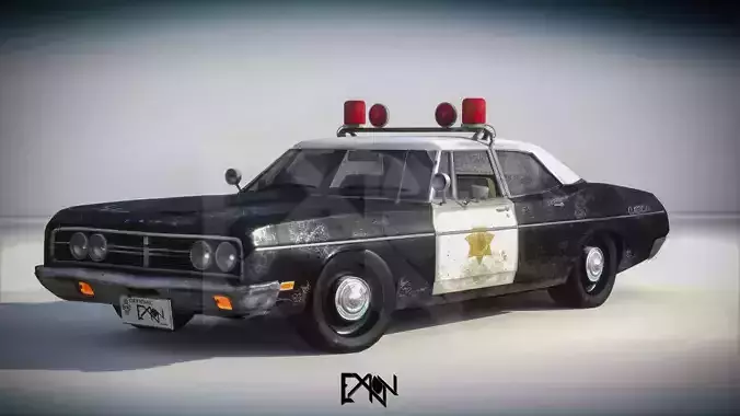 EXION Classic 70s Police Car 3D model