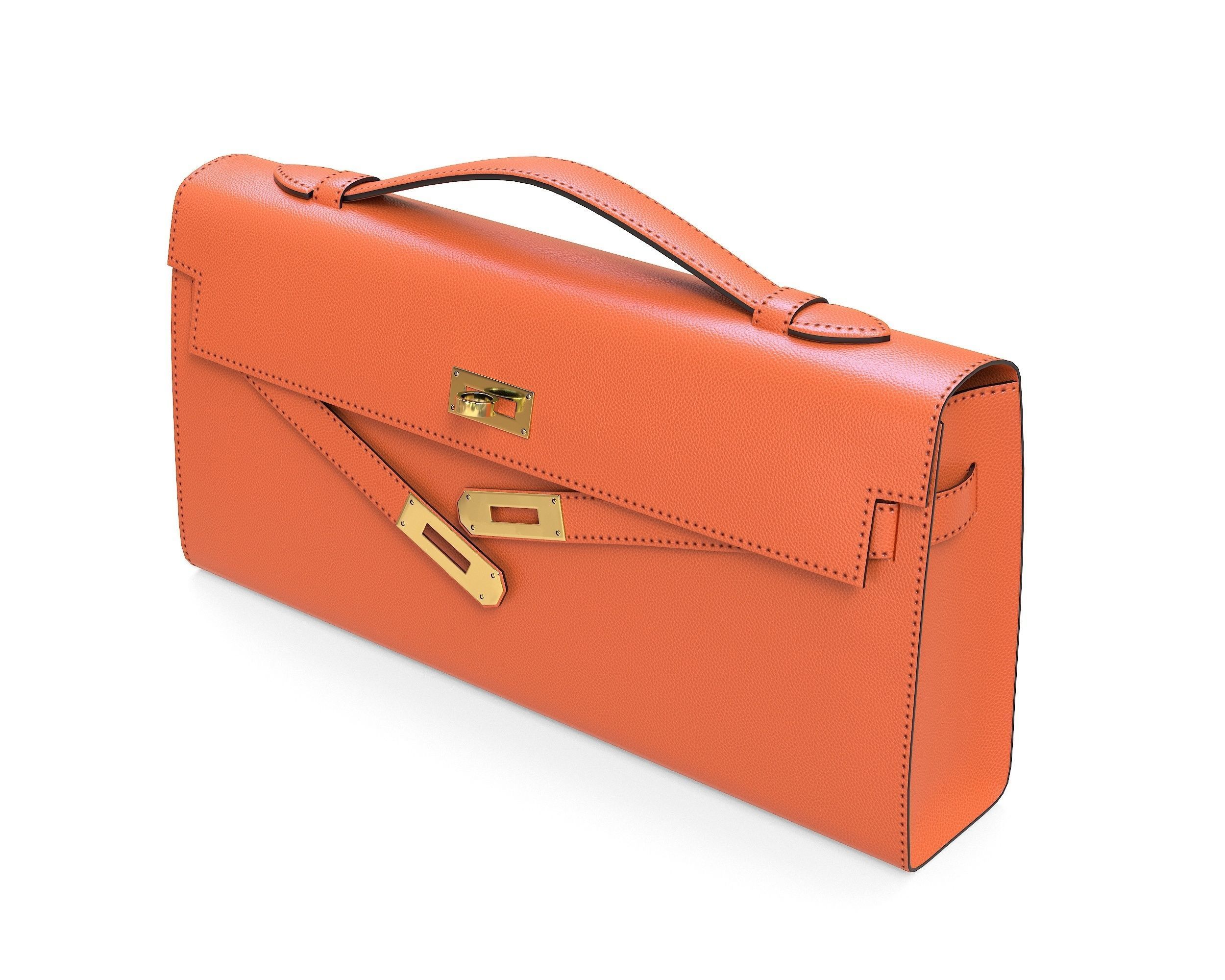 Hermes Kelly Cut Clutch 3D Model Collection_15