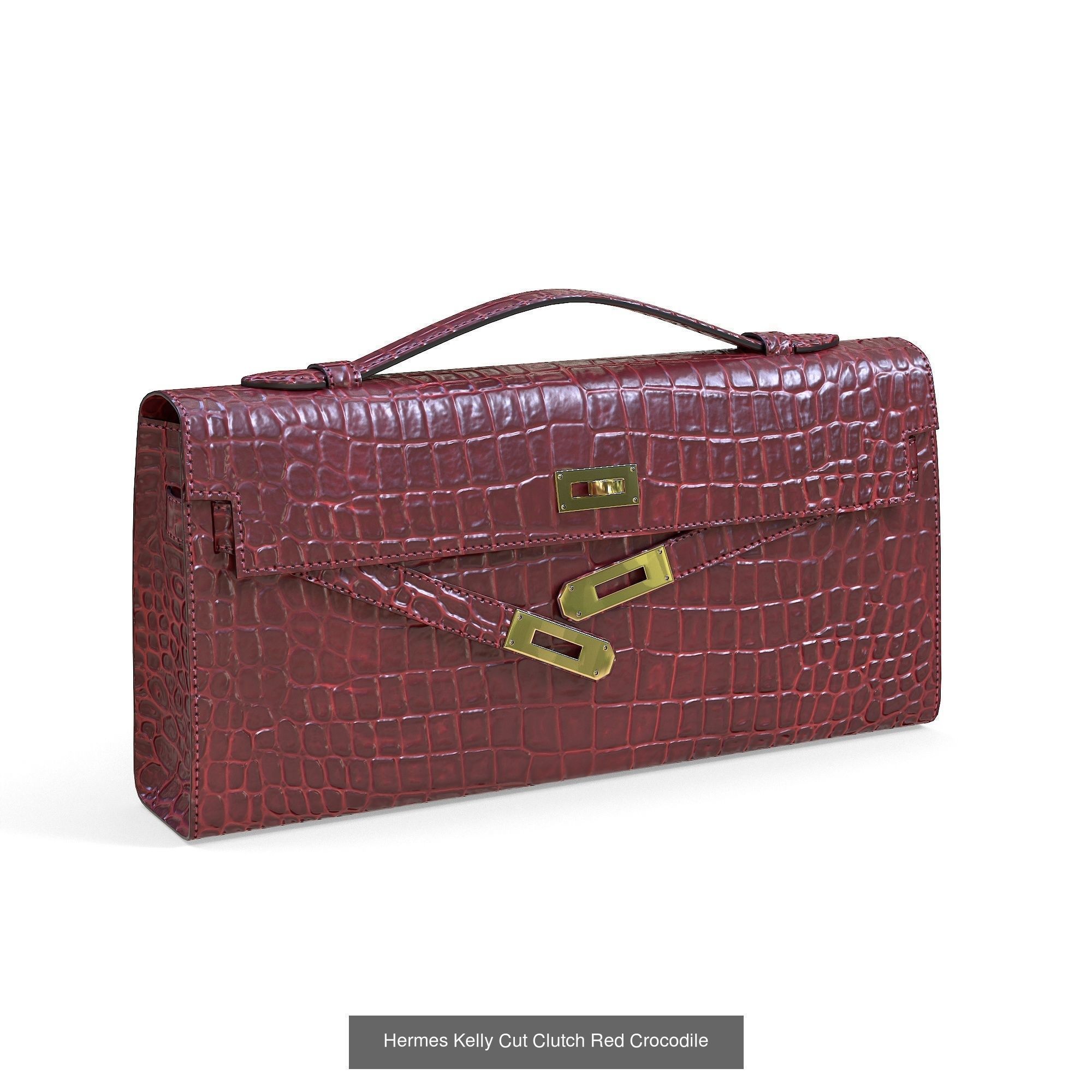 Hermes Kelly Cut Clutch 3D Model Collection_2