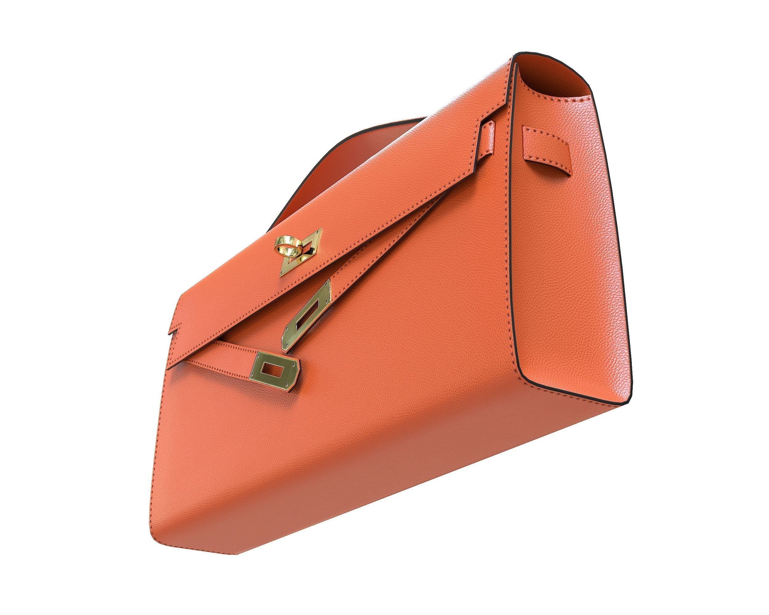Hermes Kelly Cut Clutch 3D Model Collection_7