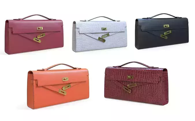 Hermes Kelly Cut Clutch 3D Model Collection