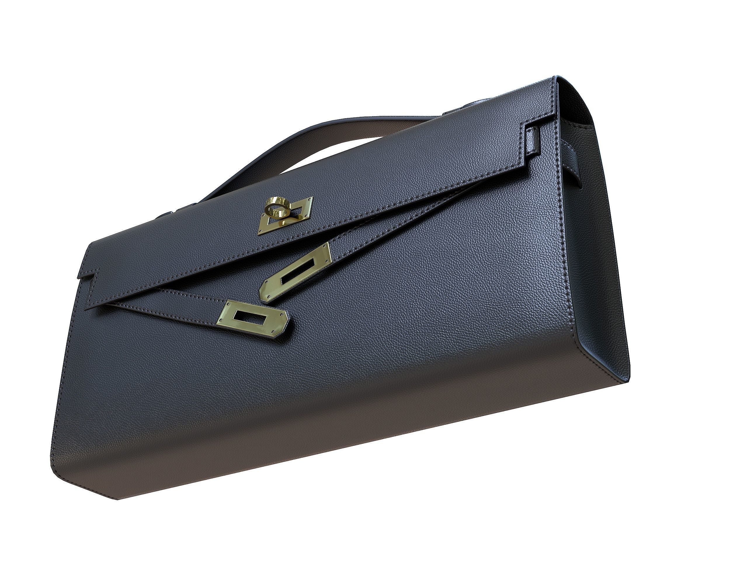Hermes Kelly Cut Clutch 3D Model Collection_13