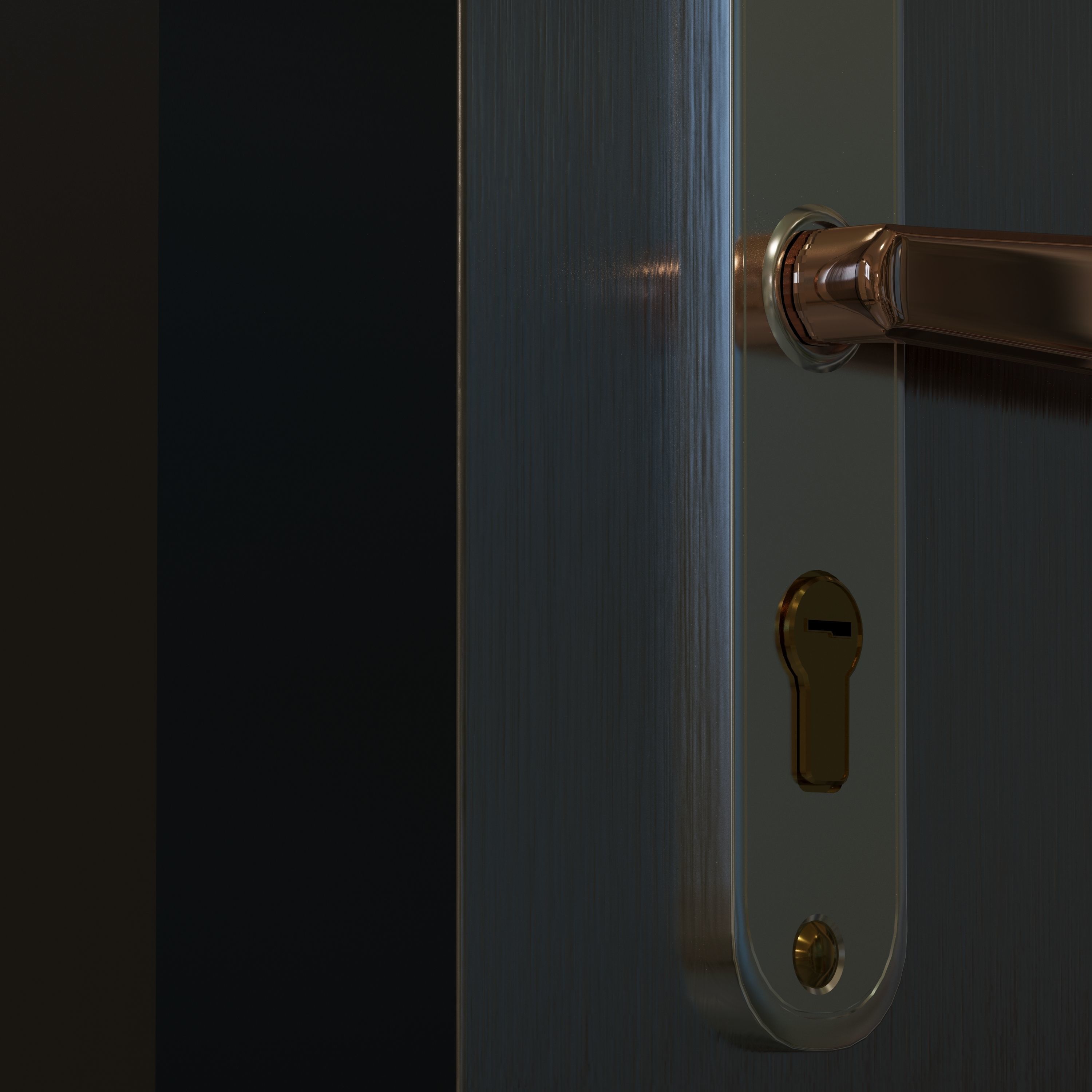 Entrance door Free 3D model_2