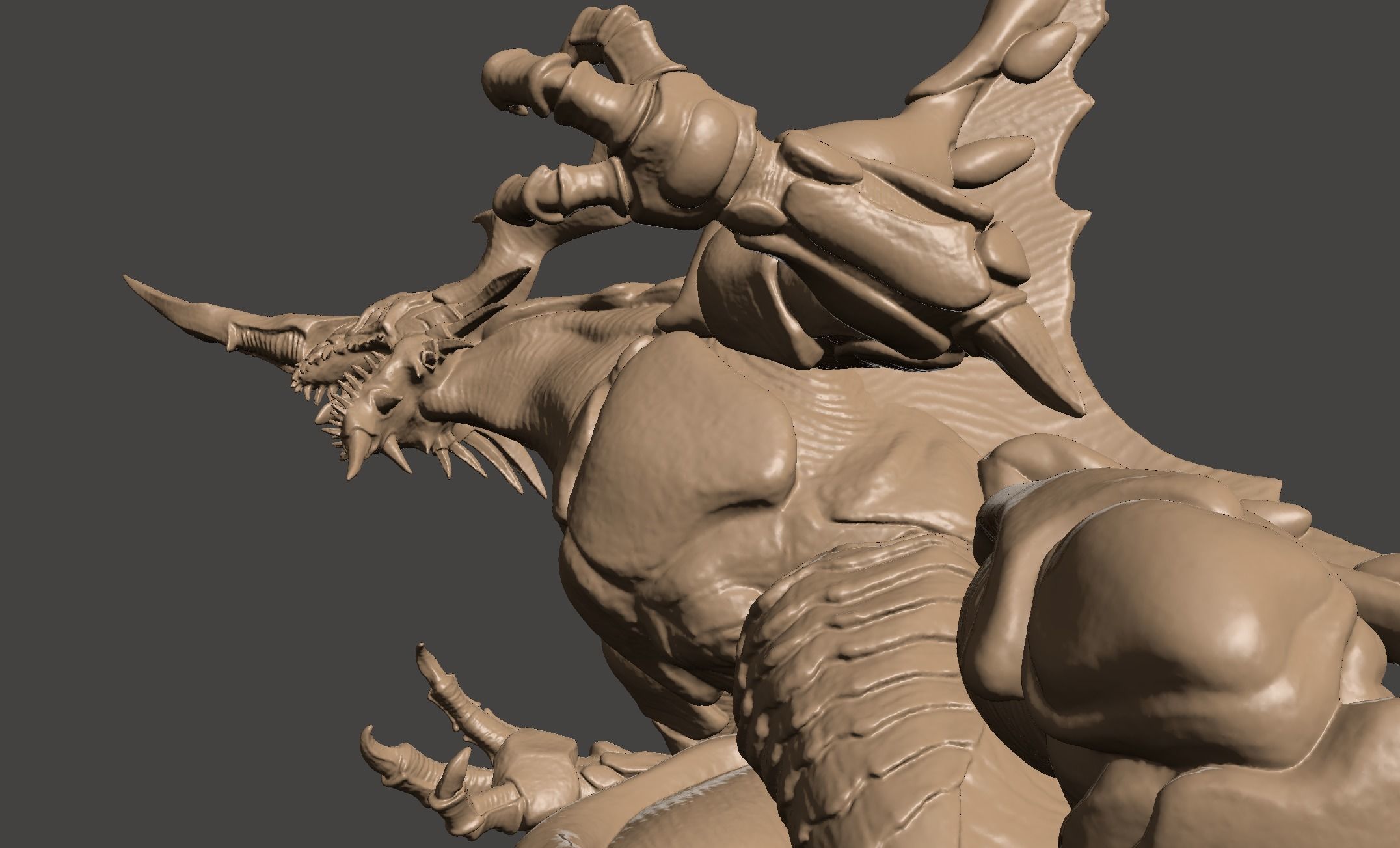 BAGAN - SUPER GODZILLA - ULTRA HIGH DETAILED MESH - HI-POLY STL 3D print model_59