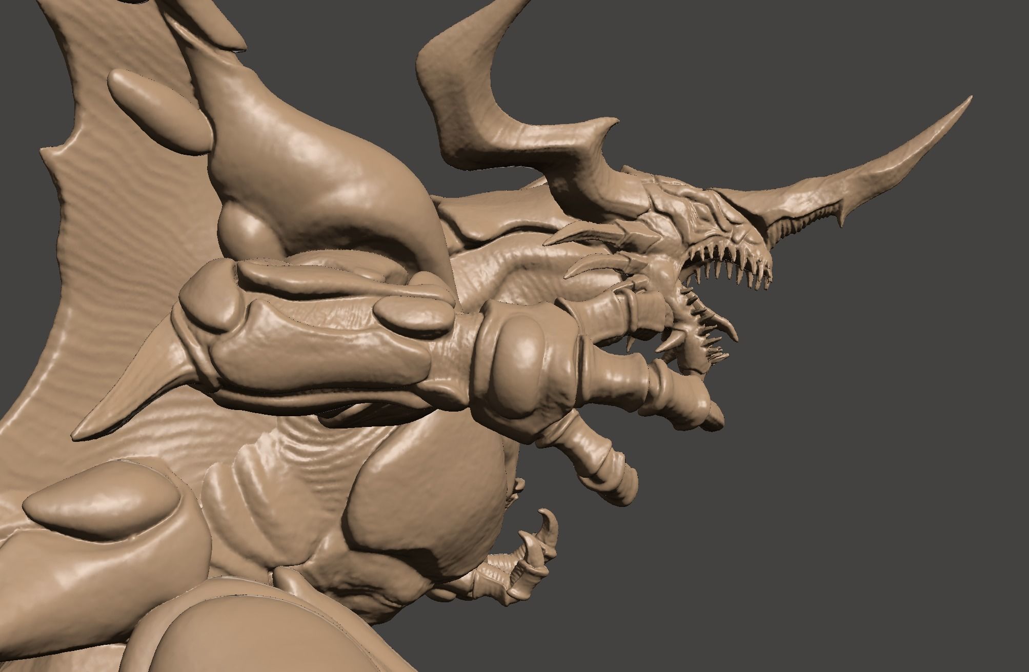 BAGAN - SUPER GODZILLA - ULTRA HIGH DETAILED MESH - HI-POLY STL 3D print model_27
