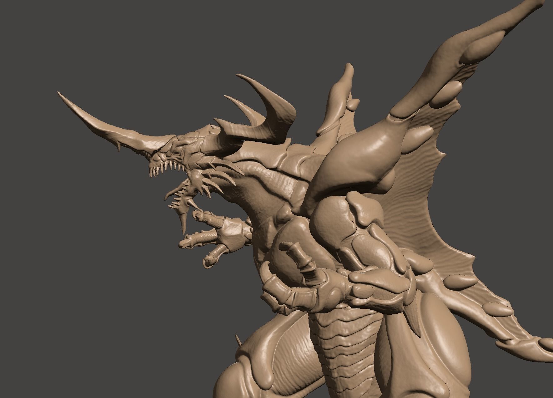 BAGAN - SUPER GODZILLA - ULTRA HIGH DETAILED MESH - HI-POLY STL 3D print model_1