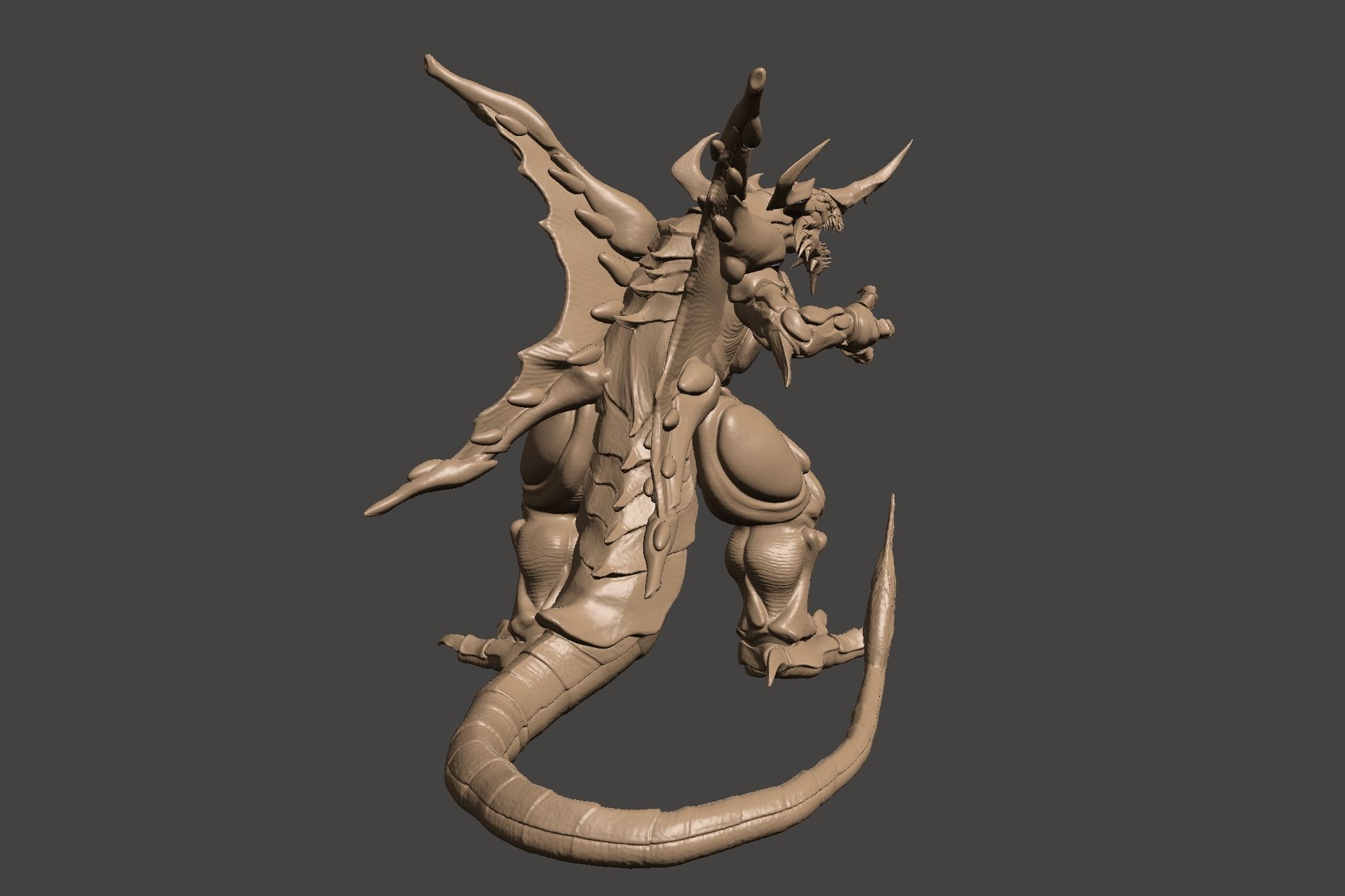 BAGAN - SUPER GODZILLA - ULTRA HIGH DETAILED MESH - HI-POLY STL 3D print model_58