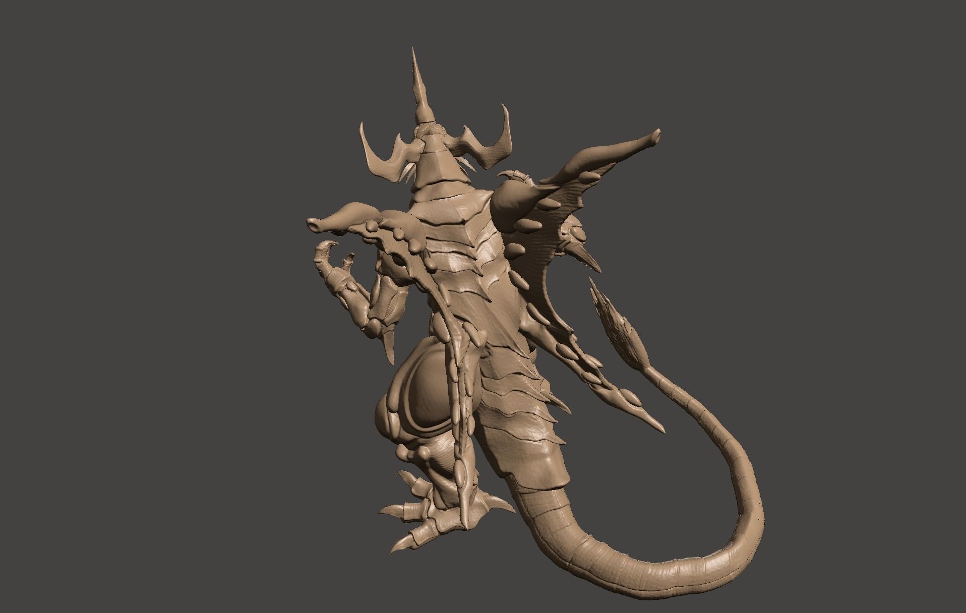 BAGAN - SUPER GODZILLA - ULTRA HIGH DETAILED MESH - HI-POLY STL 3D print model_5