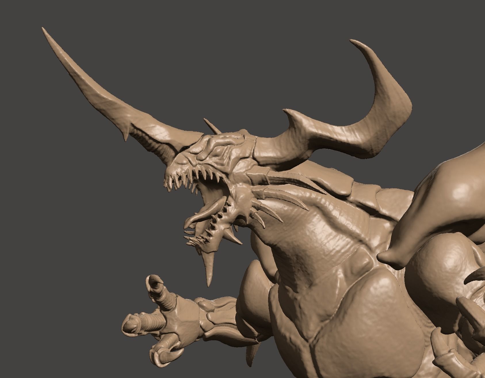 BAGAN - SUPER GODZILLA - ULTRA HIGH DETAILED MESH - HI-POLY STL 3D print model_48