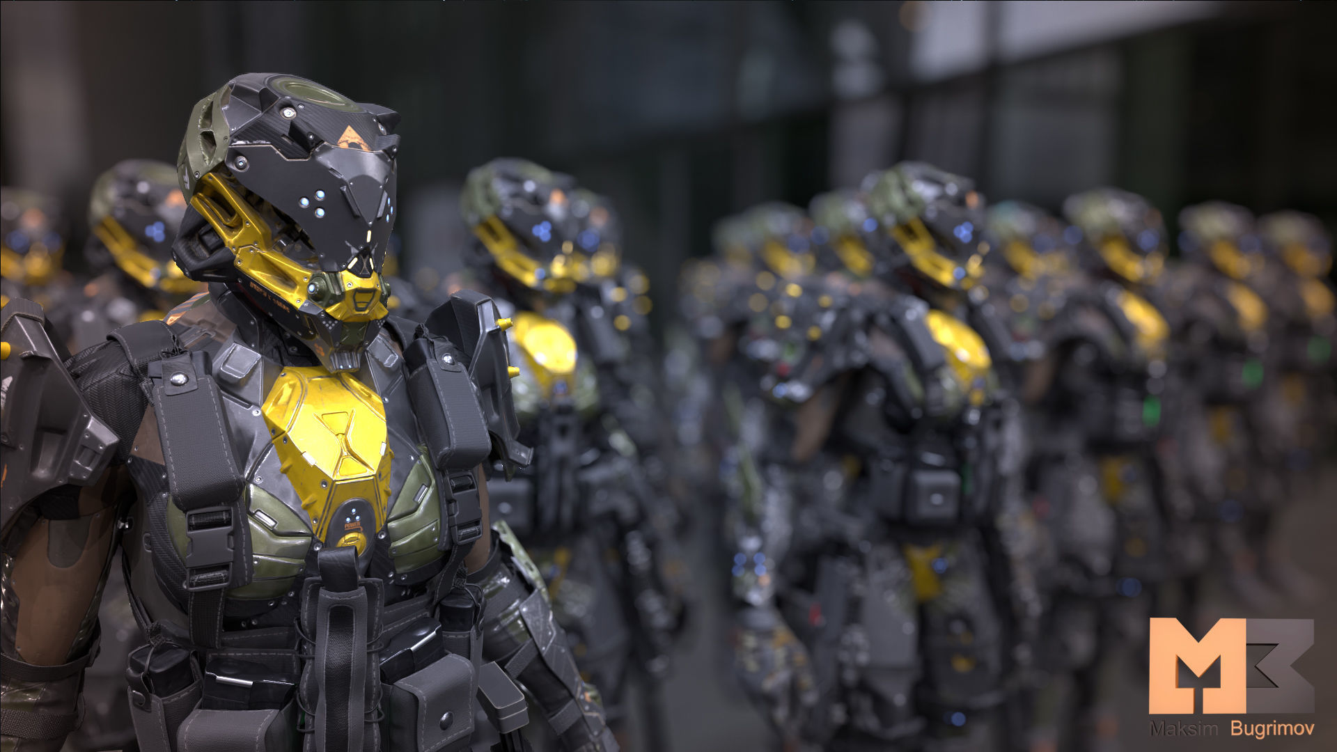 Female Soldier 01 ANACONDA Low-poly 3D model_9