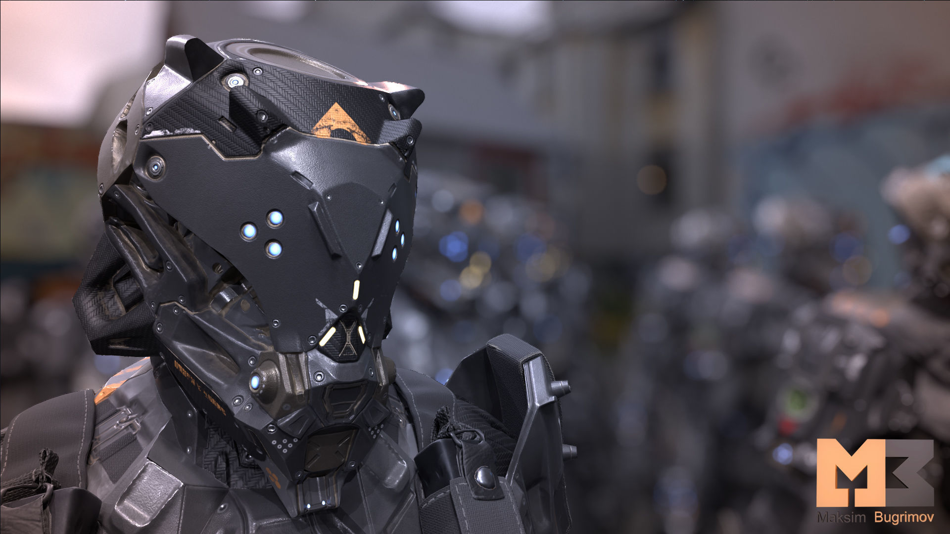 Female Soldier 01 ANACONDA Low-poly 3D model_4