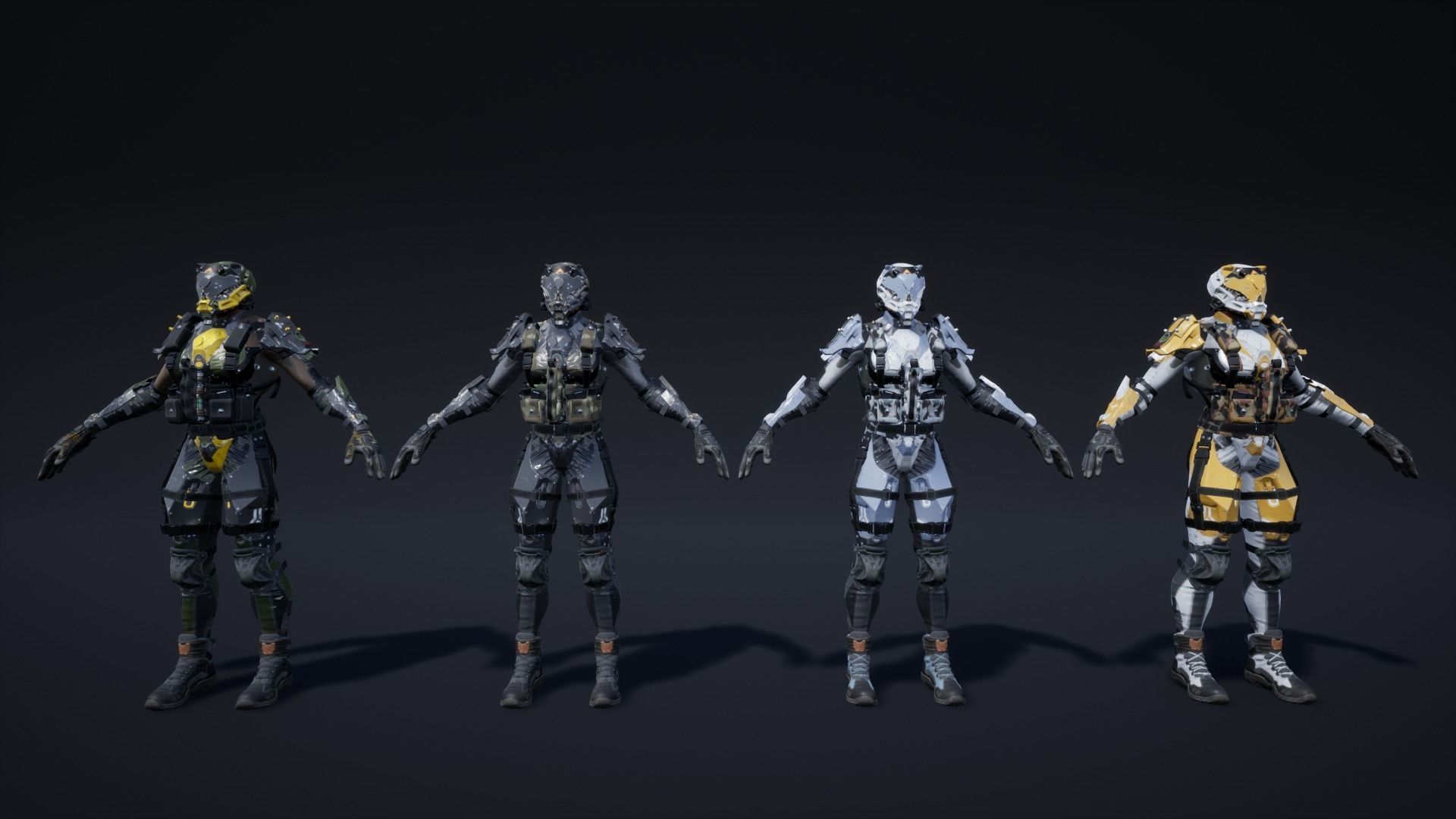 Female Soldier 01 ANACONDA Low-poly 3D model_23