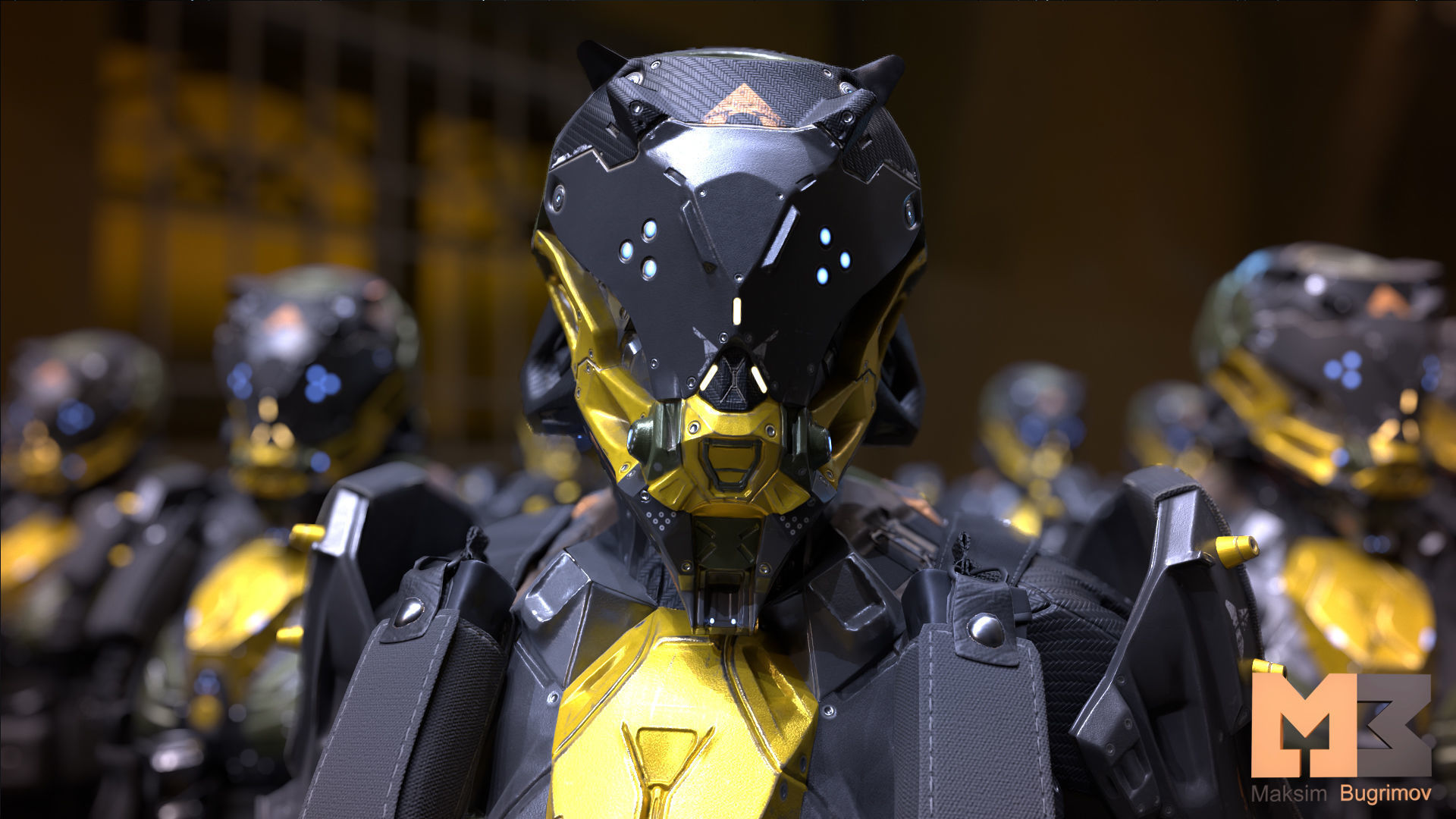 Female Soldier 01 ANACONDA Low-poly 3D model_10