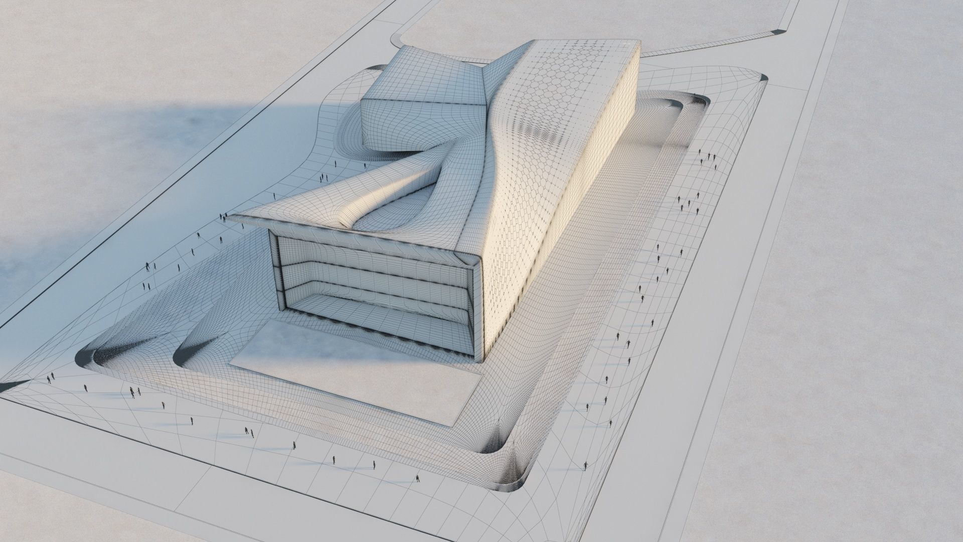 Futuristic building 02 3D model_8