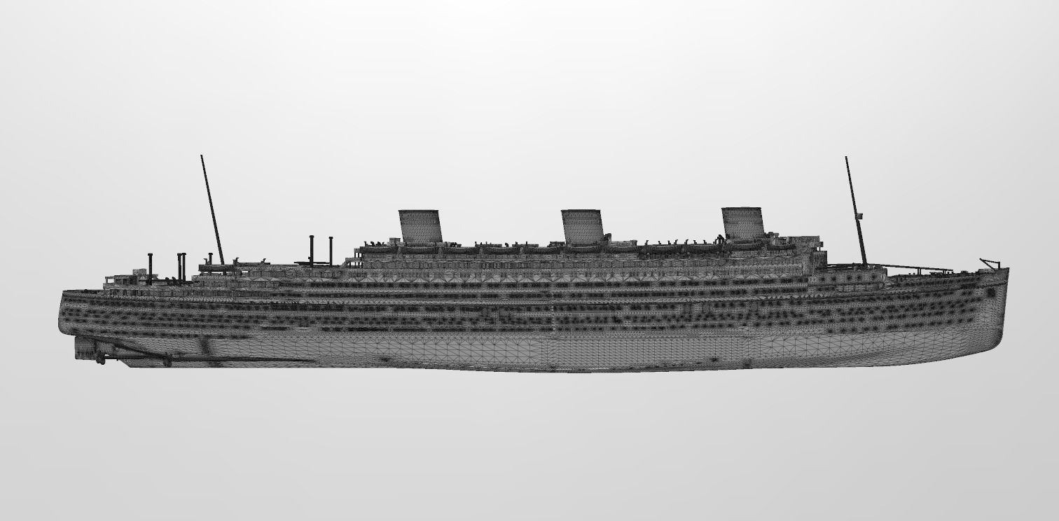 Print ready OCEANIC III White Star Line mega ocean liner  3D print model_8