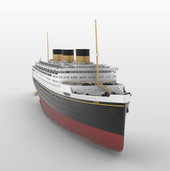 Print ready OCEANIC III White Star Line mega ocean liner  3D print model_1