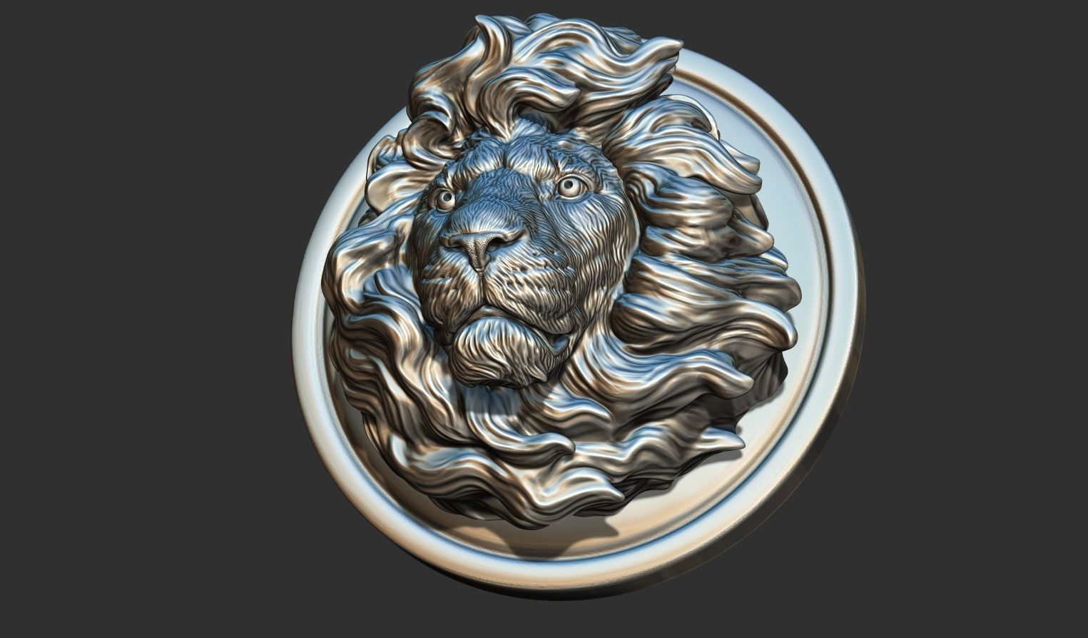 Lion head without a grin 3D print model_19