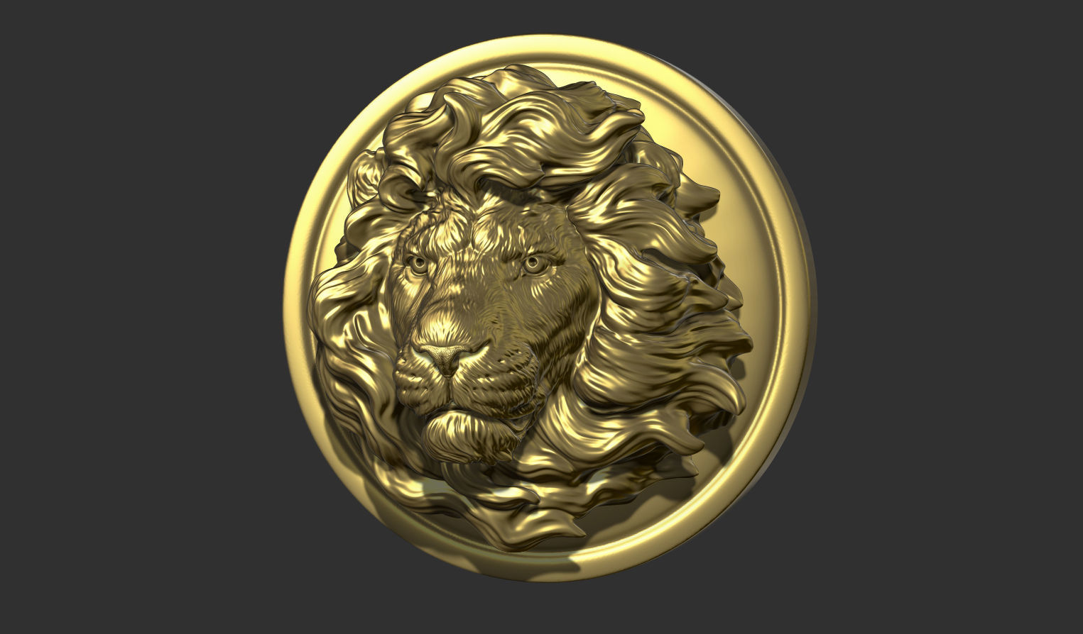 Lion head without a grin 3D print model_16