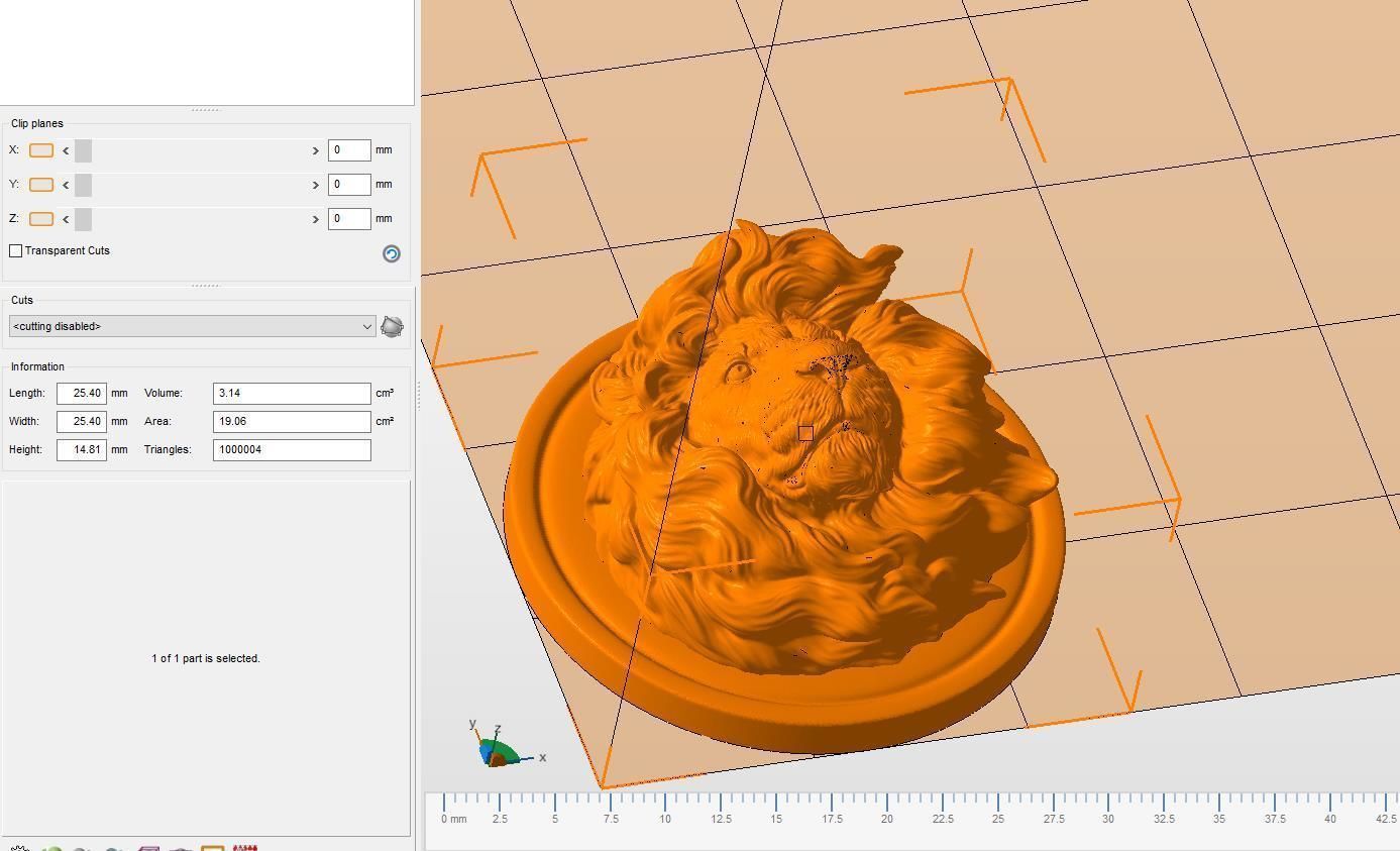 Lion head without a grin 3D print model_28