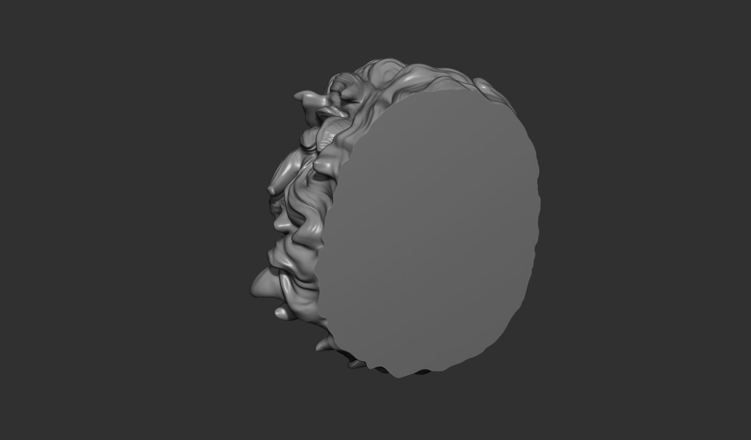 Lion head without a grin 3D print model_7
