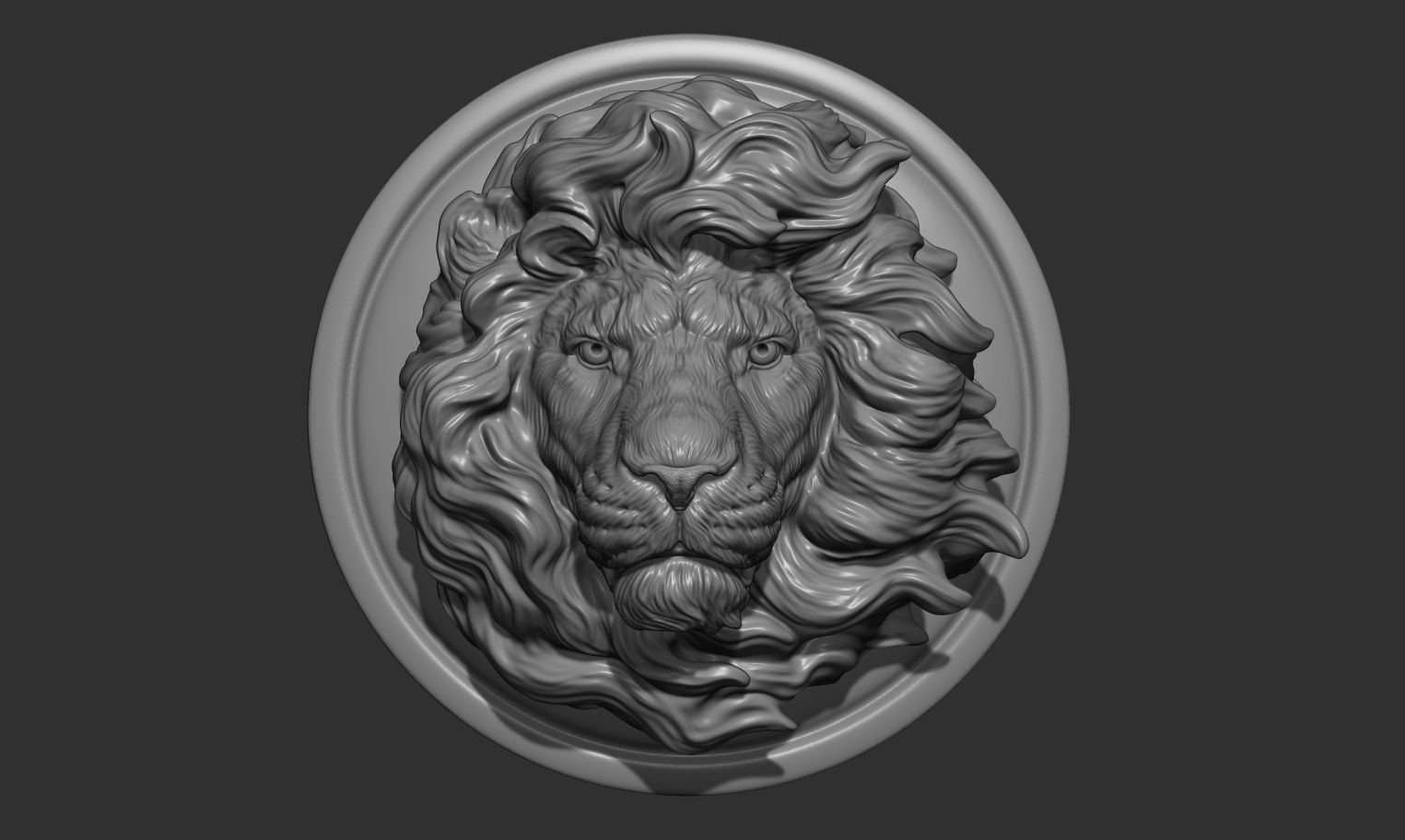 Lion head without a grin 3D print model_1