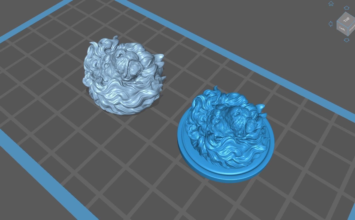 Lion head without a grin 3D print model_30