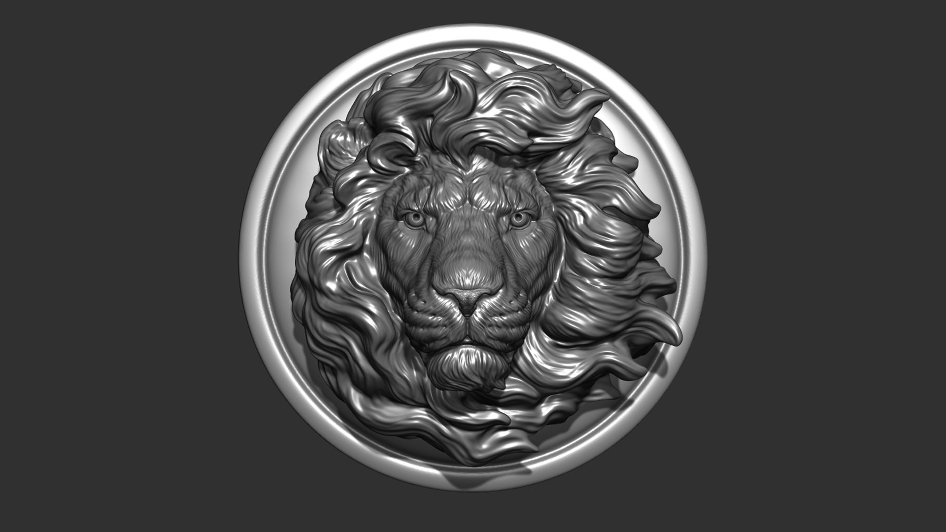 Lion head without a grin 3D print model_23