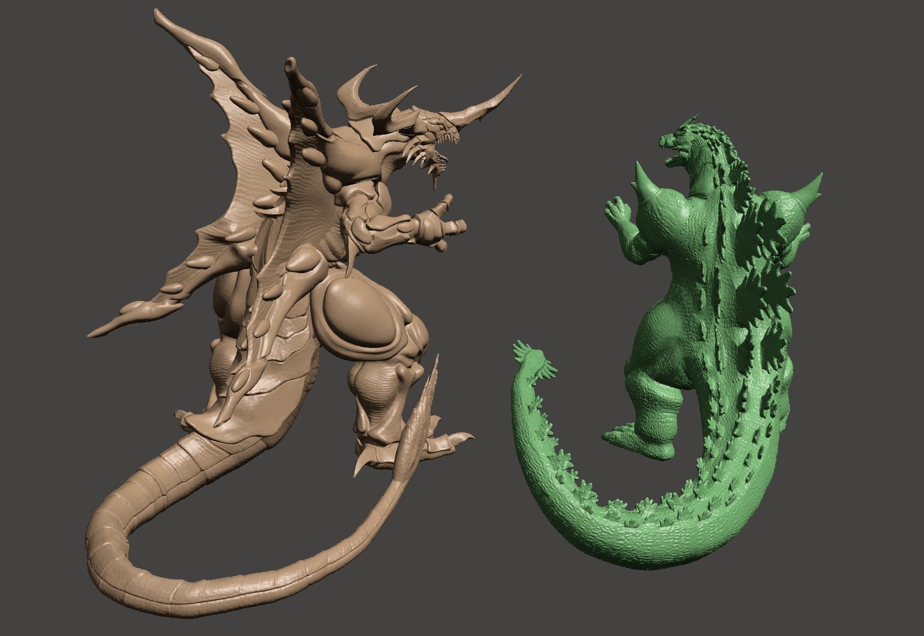 SUPER GODZILLA VS BAGAN -2 MODEL BUNDLE - ULTRA DETAILED STLs 3D print model_6