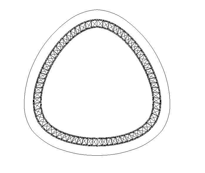 Modern Living Room Coffee Table - Newton Table Design Low-poly 3D model_10