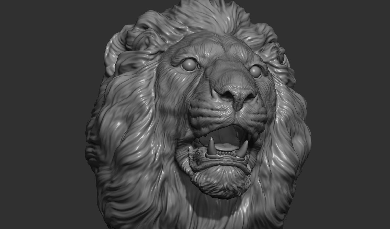 Lion head pendant 3D print model_1