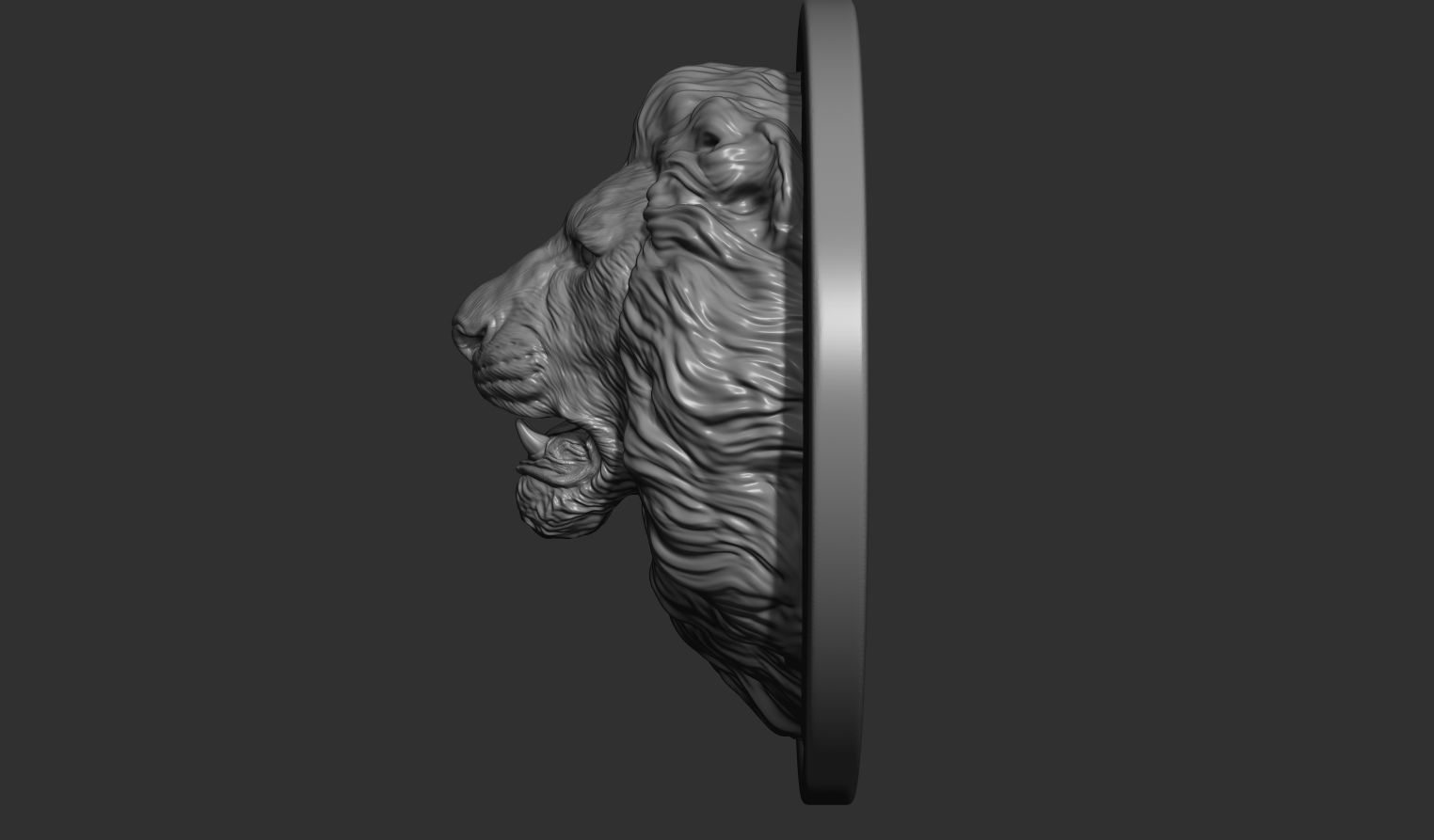 Lion head pendant 3D print model_2