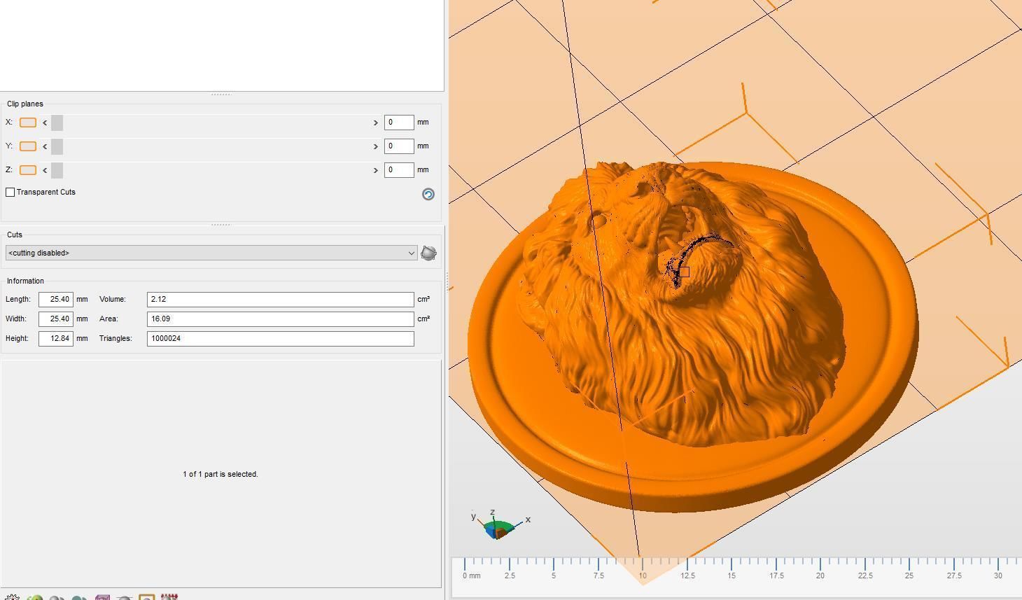 Lion head pendant 3D print model_18