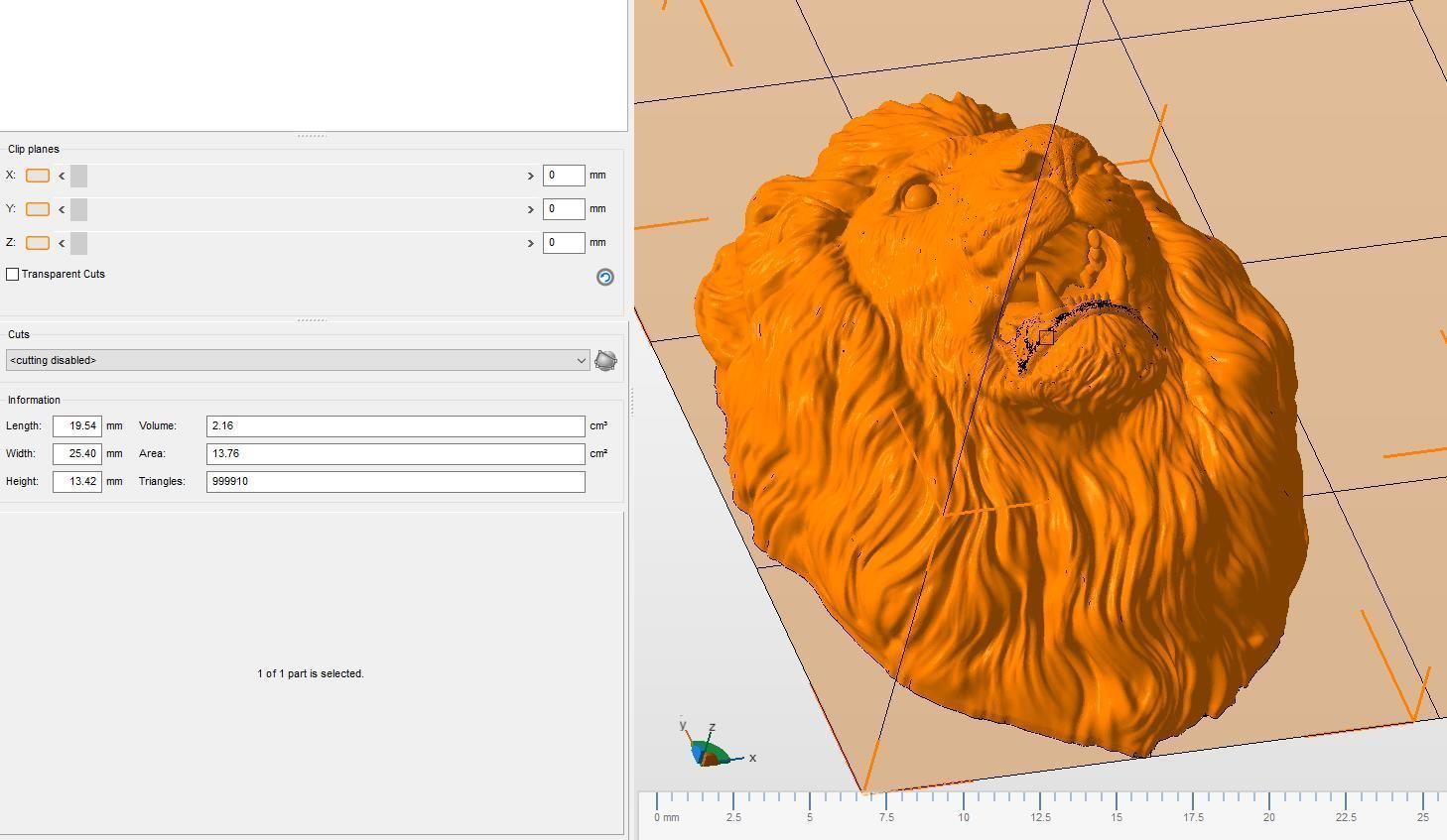Lion head pendant 3D print model_19