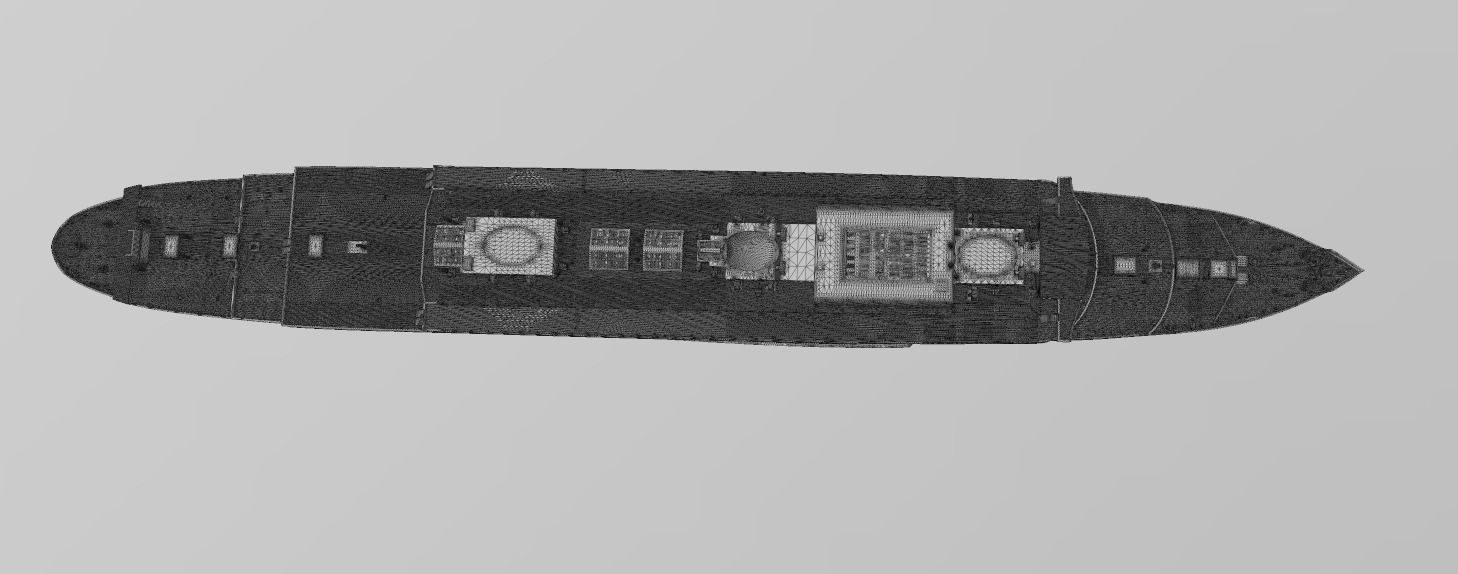 Print ready OCEANIC White Star Line mega ocean liner 1-600 kit 3D print model_9