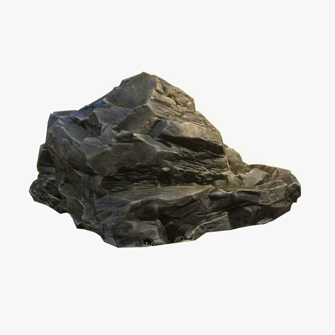 Mossy Boulders Collection Low-poly 3D model_27