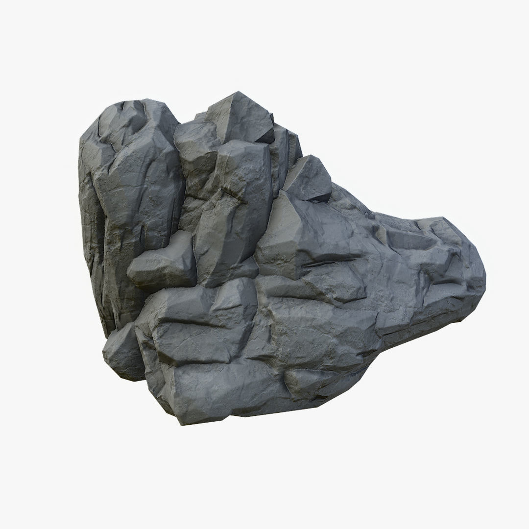 Mossy Boulders Collection Low-poly 3D model_24