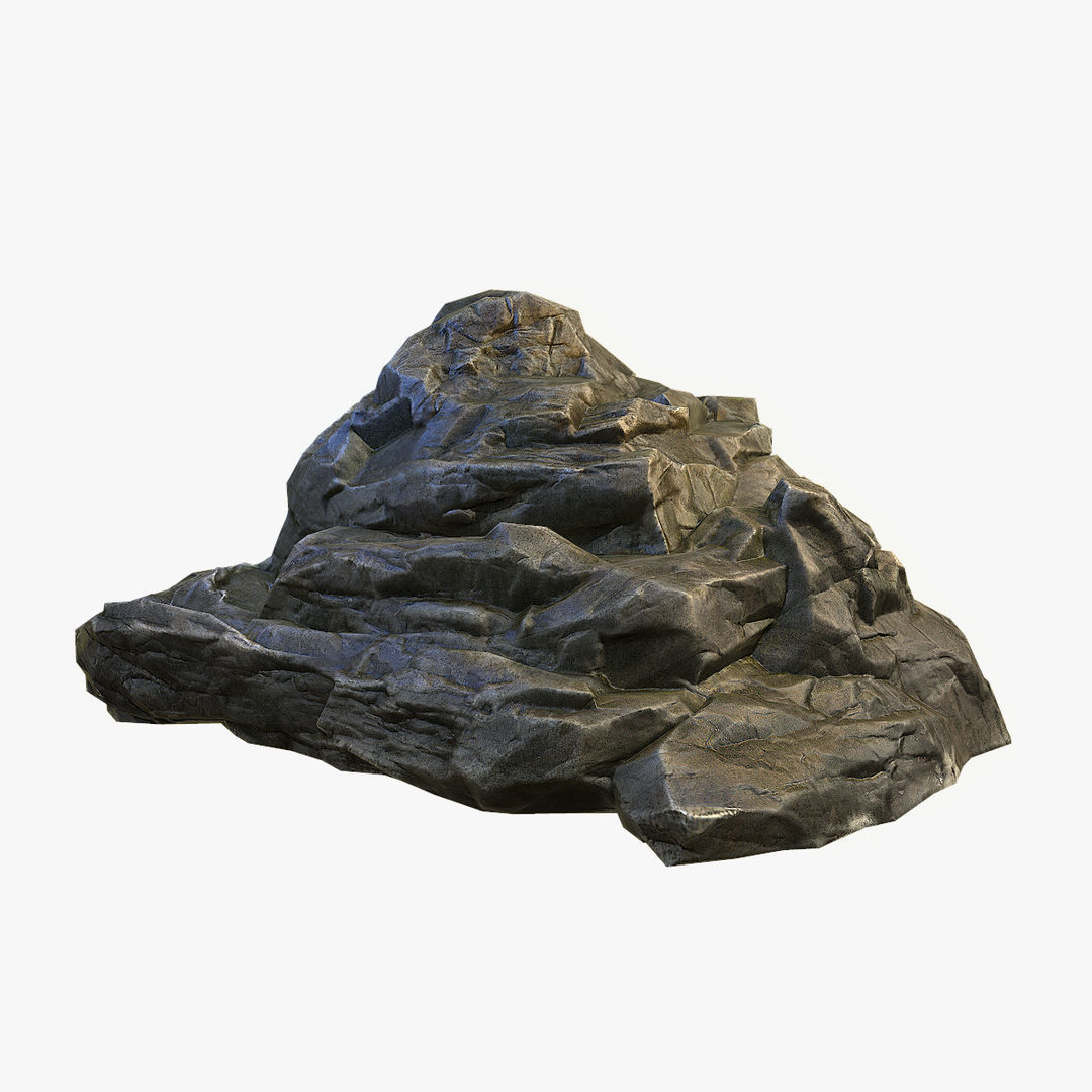 Mossy Boulders Collection Low-poly 3D model_25