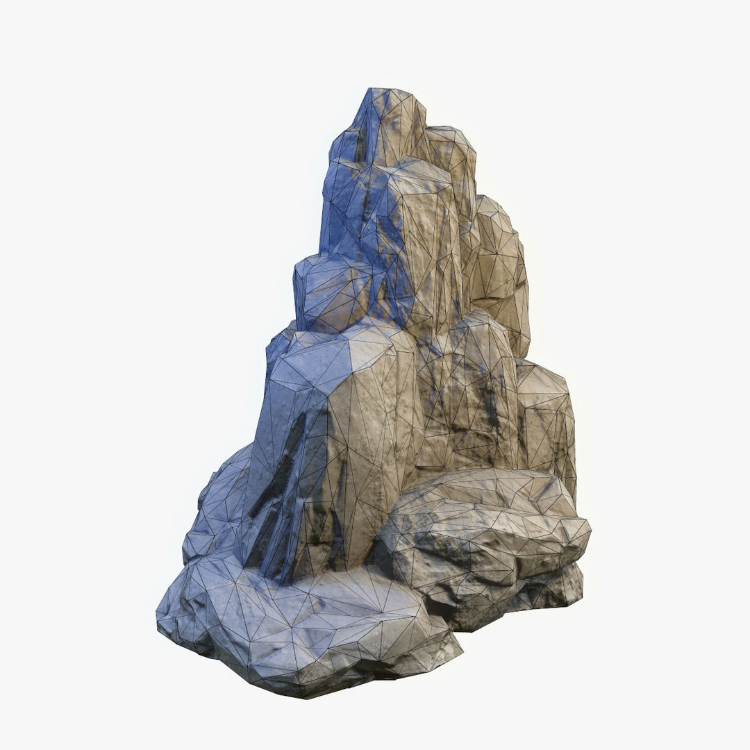 Mossy Boulders Collection Low-poly 3D model_8