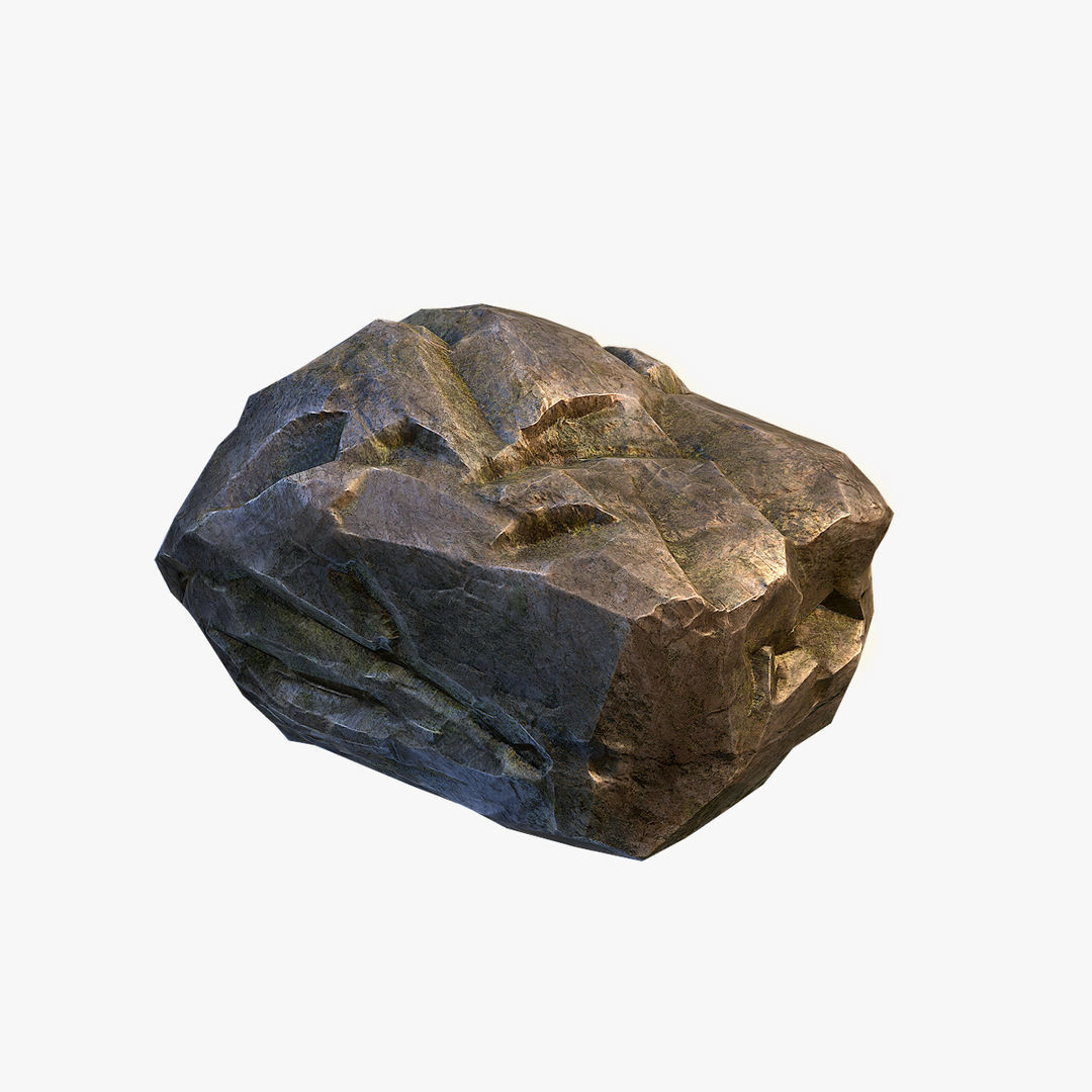 Mossy Boulders Collection Low-poly 3D model_13